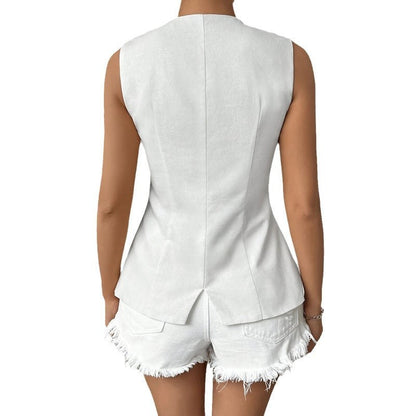 Alessia Buttoned Vest Top