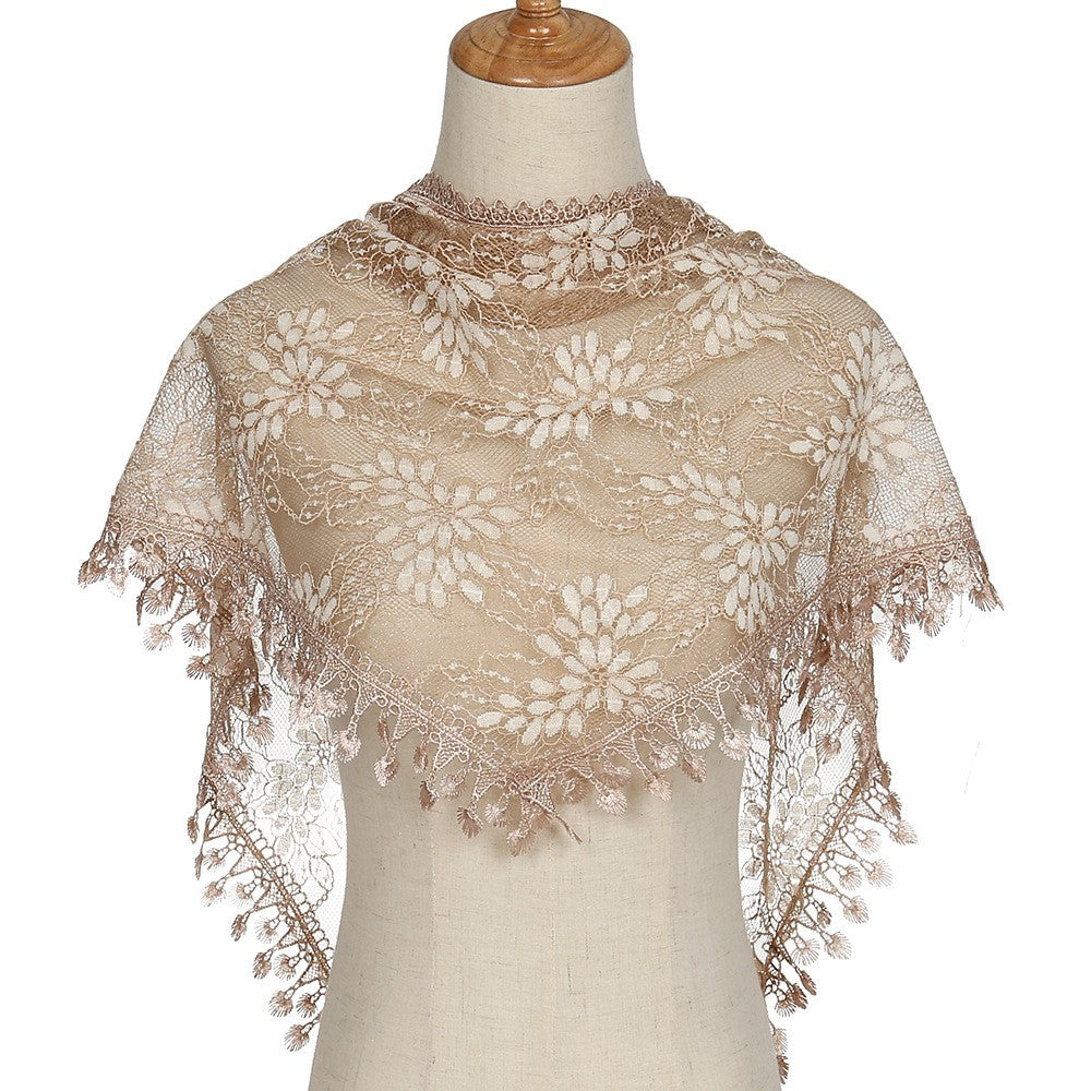 Amaya Korean Lace Triangle Shawl Scarf