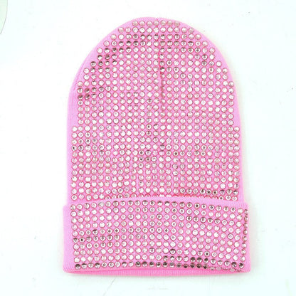 Mira Rhinestone Knitted Beanie Hat with Dome Crown