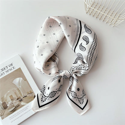 Seraphine Floral Print Silk-Feel Square Scarf